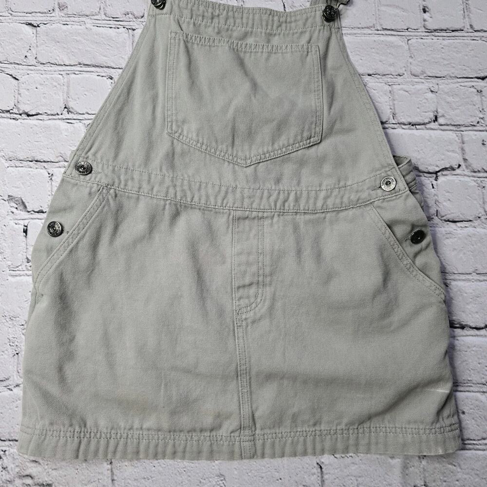 BDG Womens Urban Outfitters Gray Green Denim Overall Dress Size Large - Picture 4 of 12